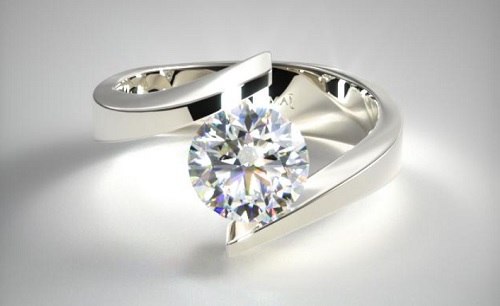 Suspended Diamond Ring