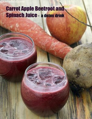 Apple Carrot Beetroot And Spinach Juice