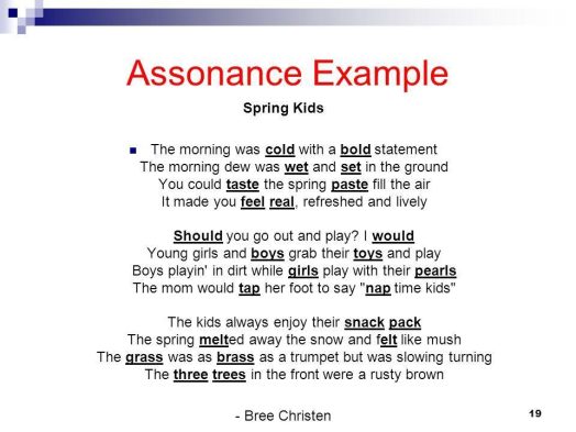 Assonance Figurative Language