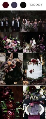 Chic Moody Colors Wedding Theme