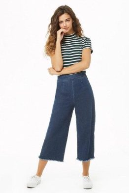 Cropped Wide Leg Jeans