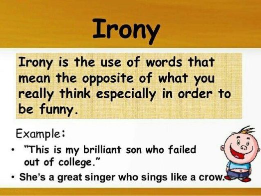 Irony Figurative Language