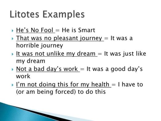 Litotes Figurative Language