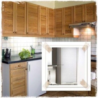 Louvered Kitchen Cabinet