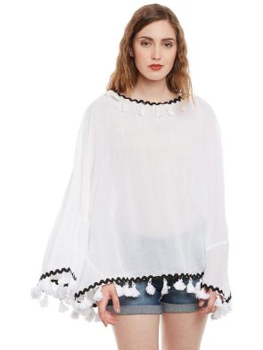 Plain Poncho Top