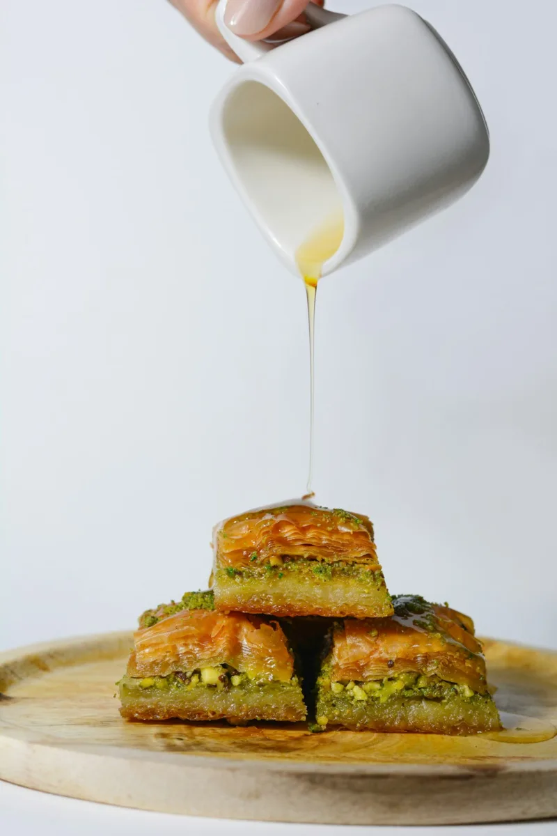 Baklava with syrup