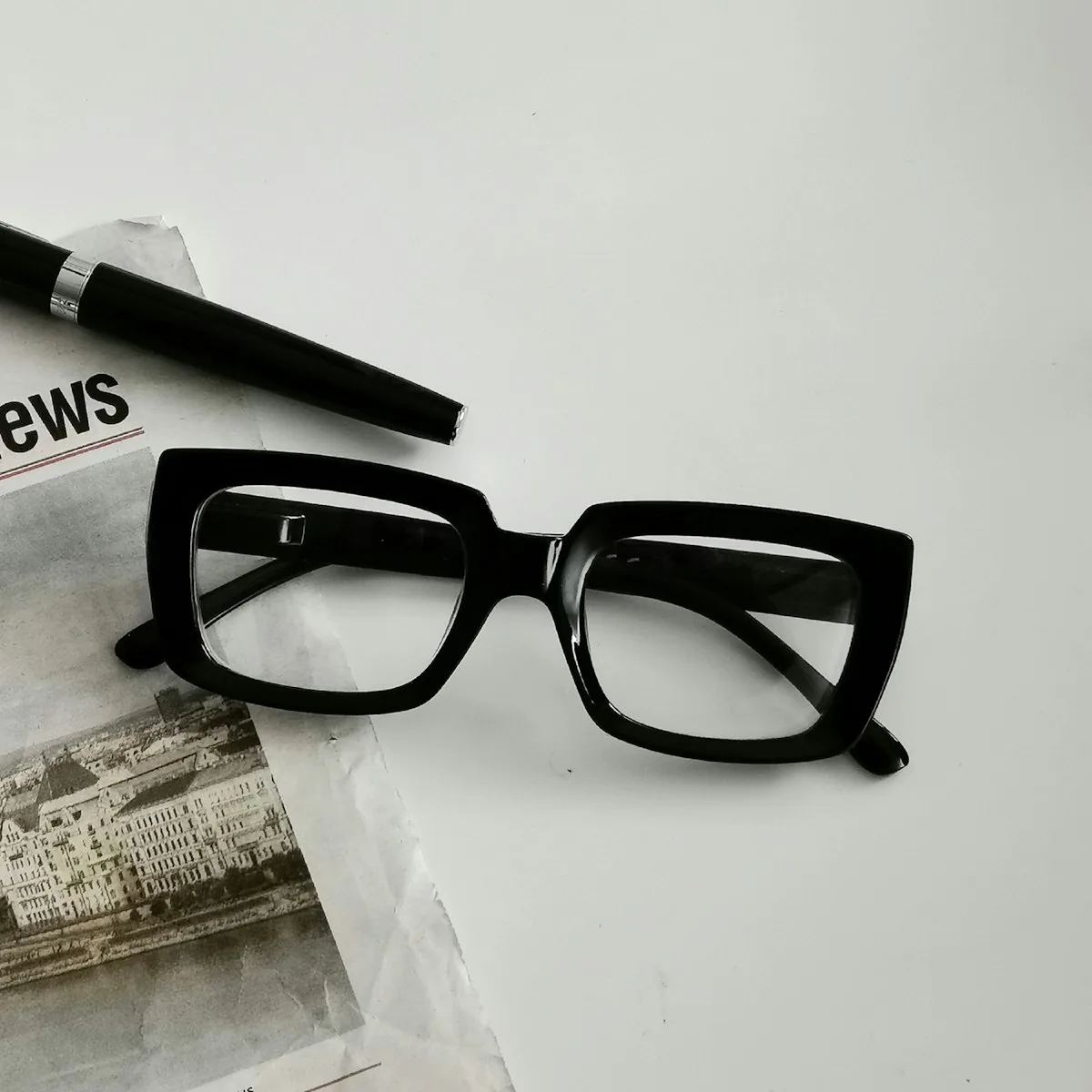 Black square eyeglasses