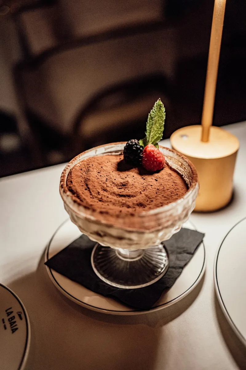 Chocolate mousse in a glass