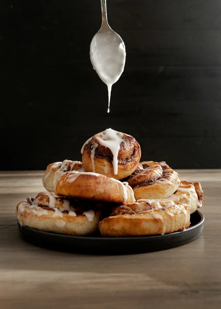 Cinnamon rolls with icing