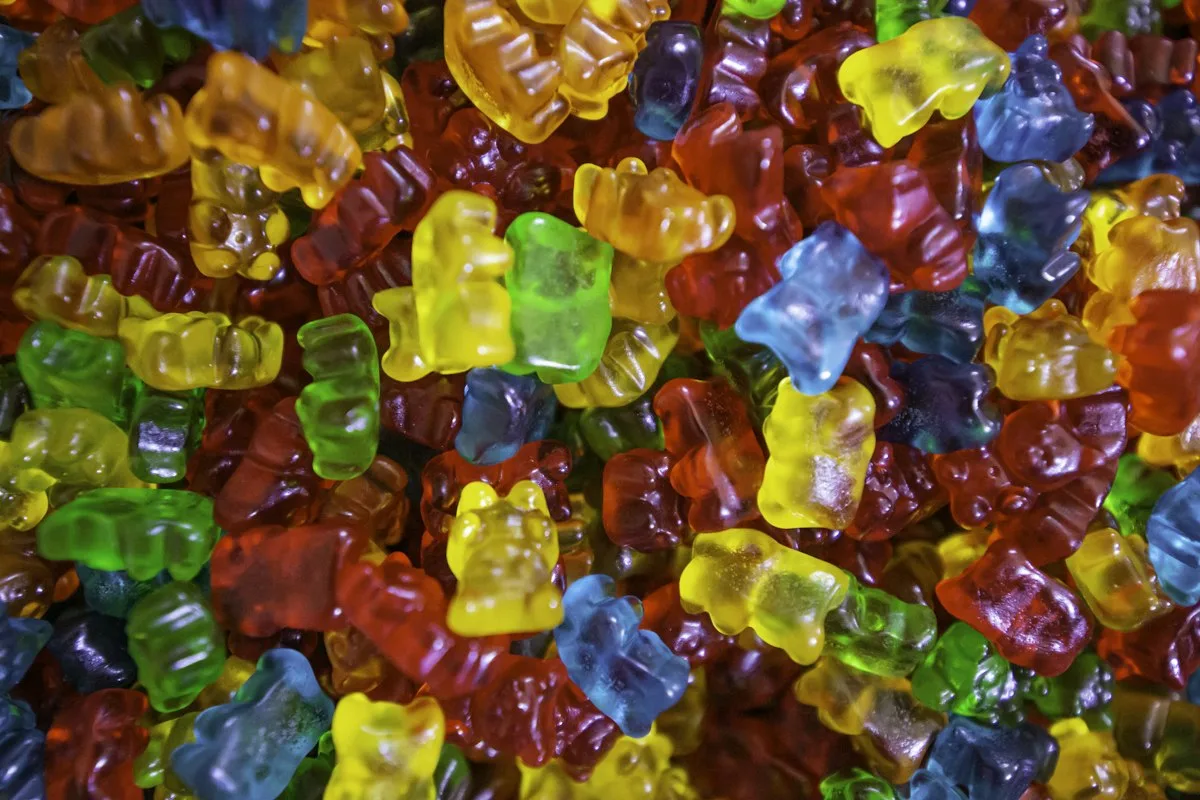 Colorful gummy bears