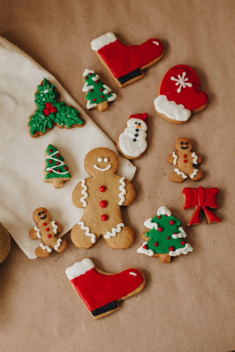 Decorated Christmas sugar cookies