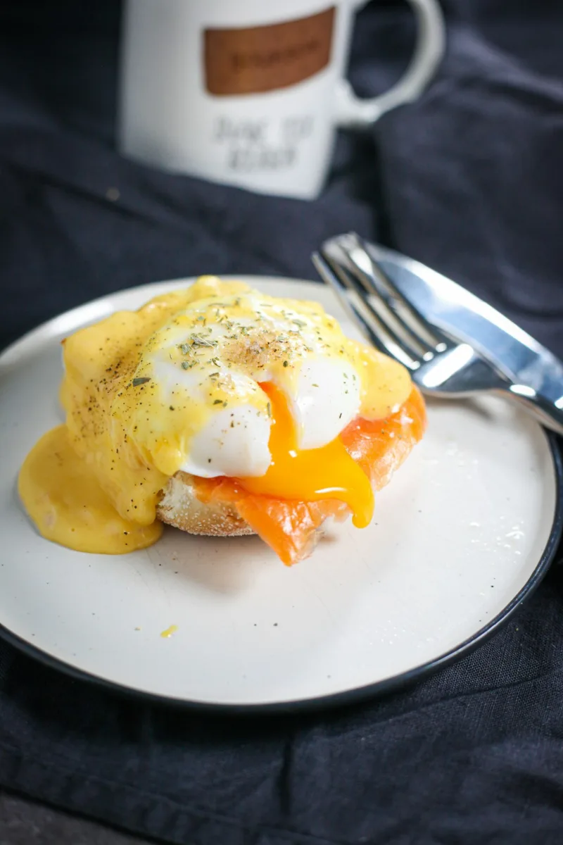 Eggs Benedict with hollandaise sauce