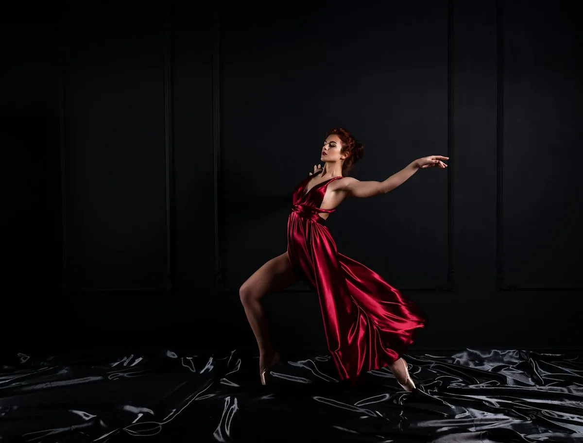 Flamenco dancer in a red dress