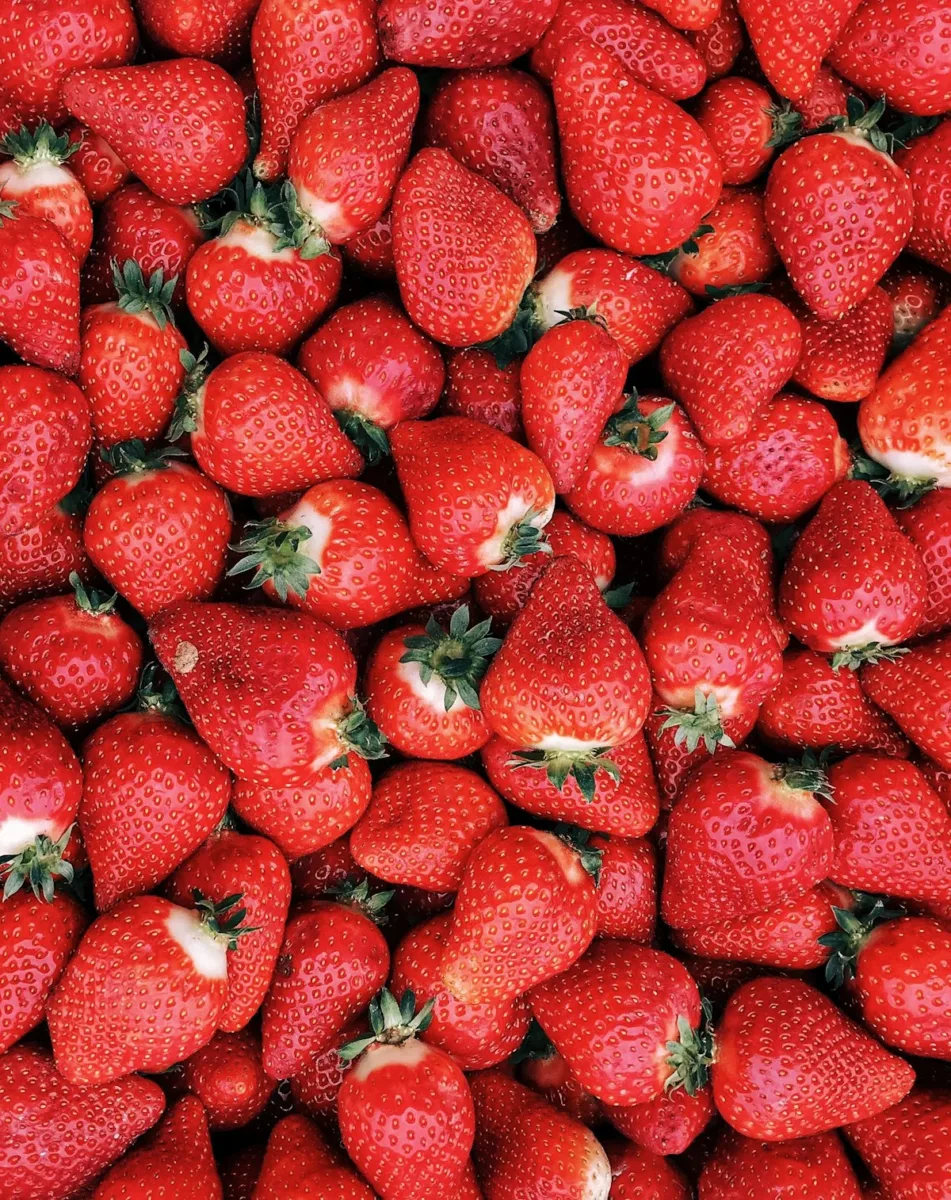 Fresh red strawberries