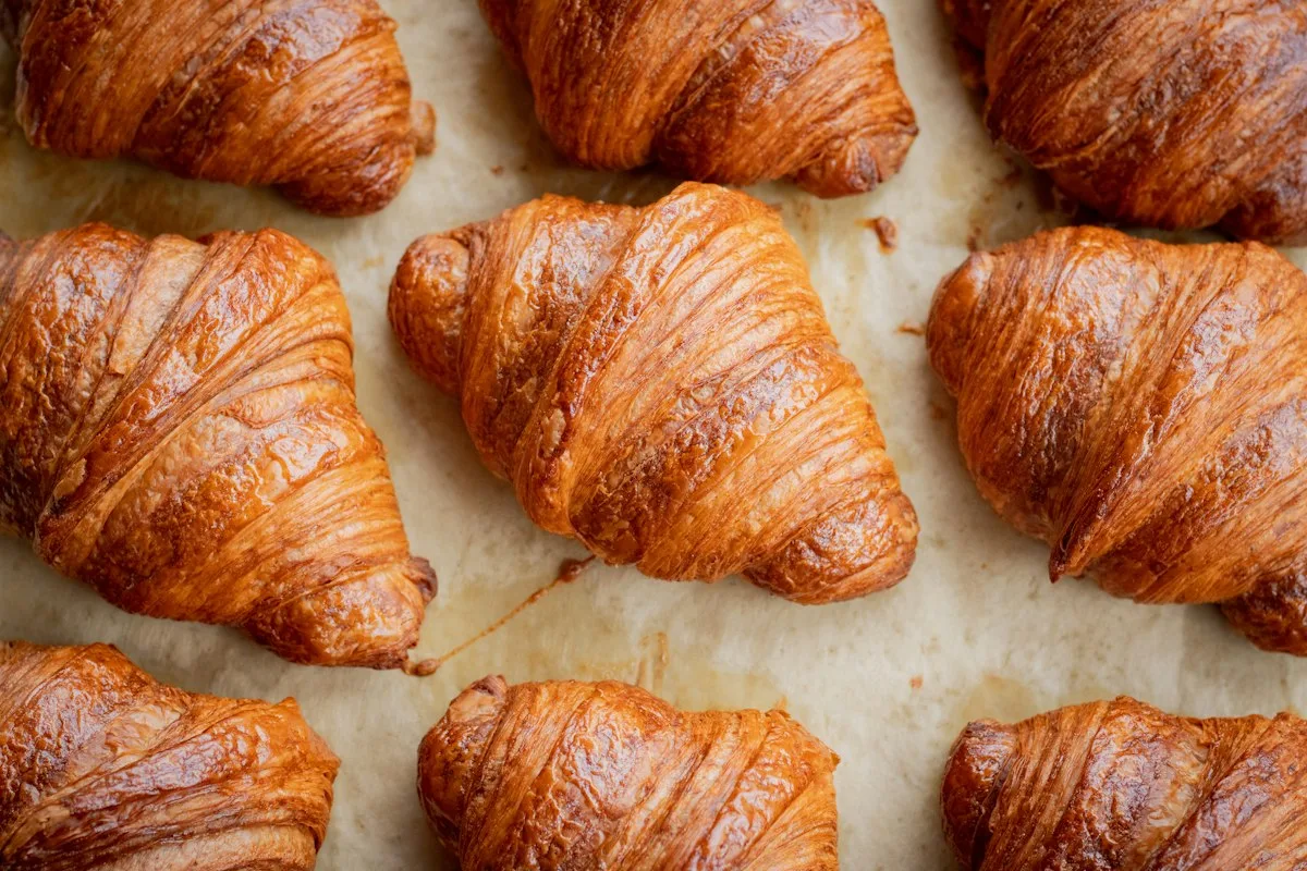 Freshly baked croissants