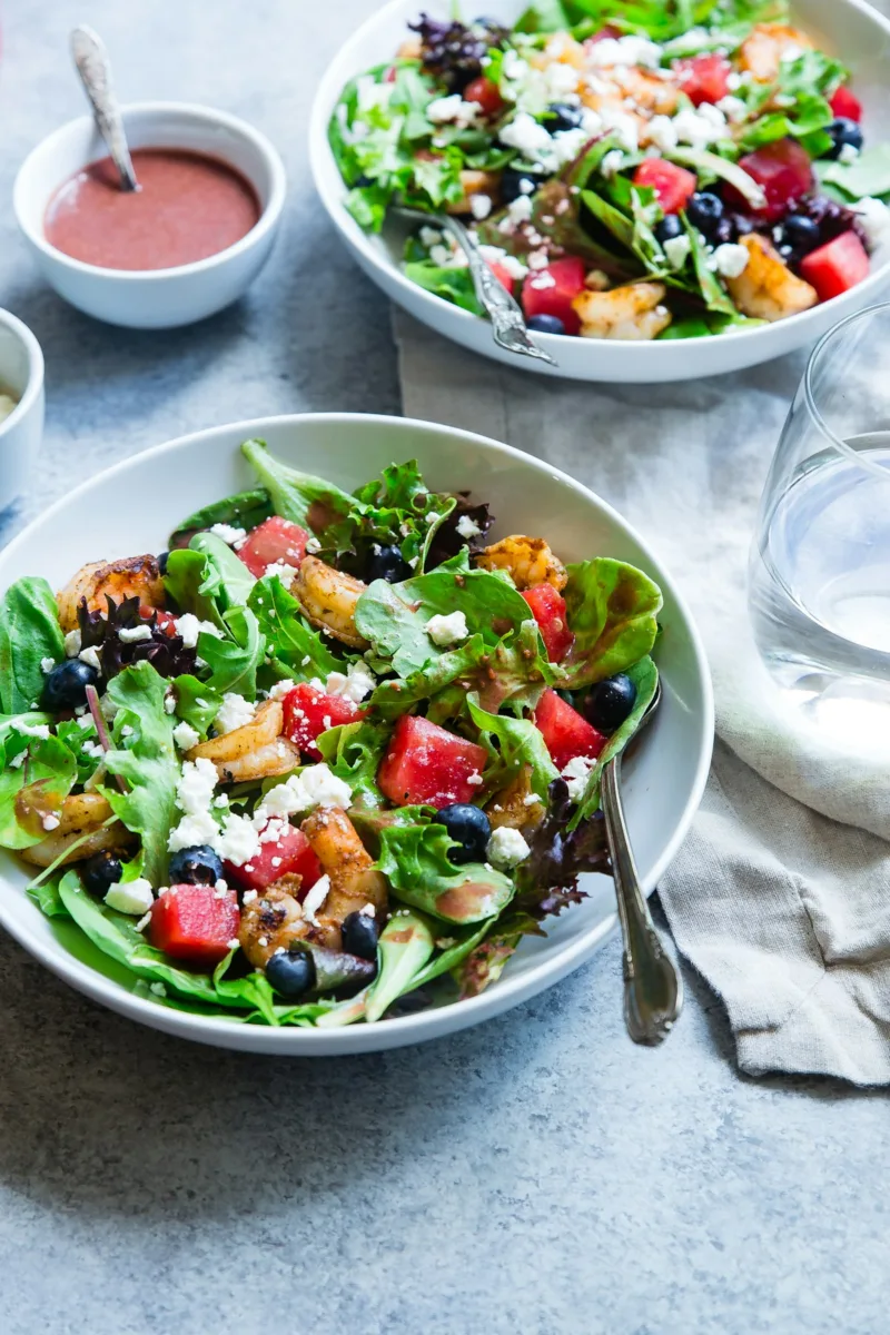 Greek salad with feta cheese and olives