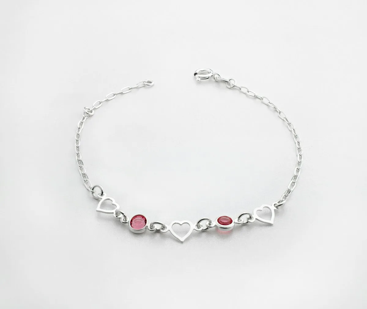 Silver charm bracelet