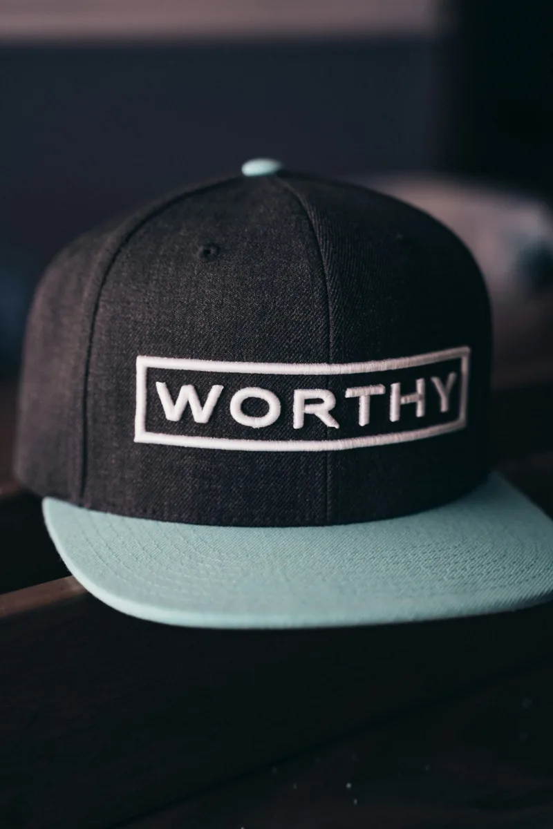 Snapback cap with a flat brim