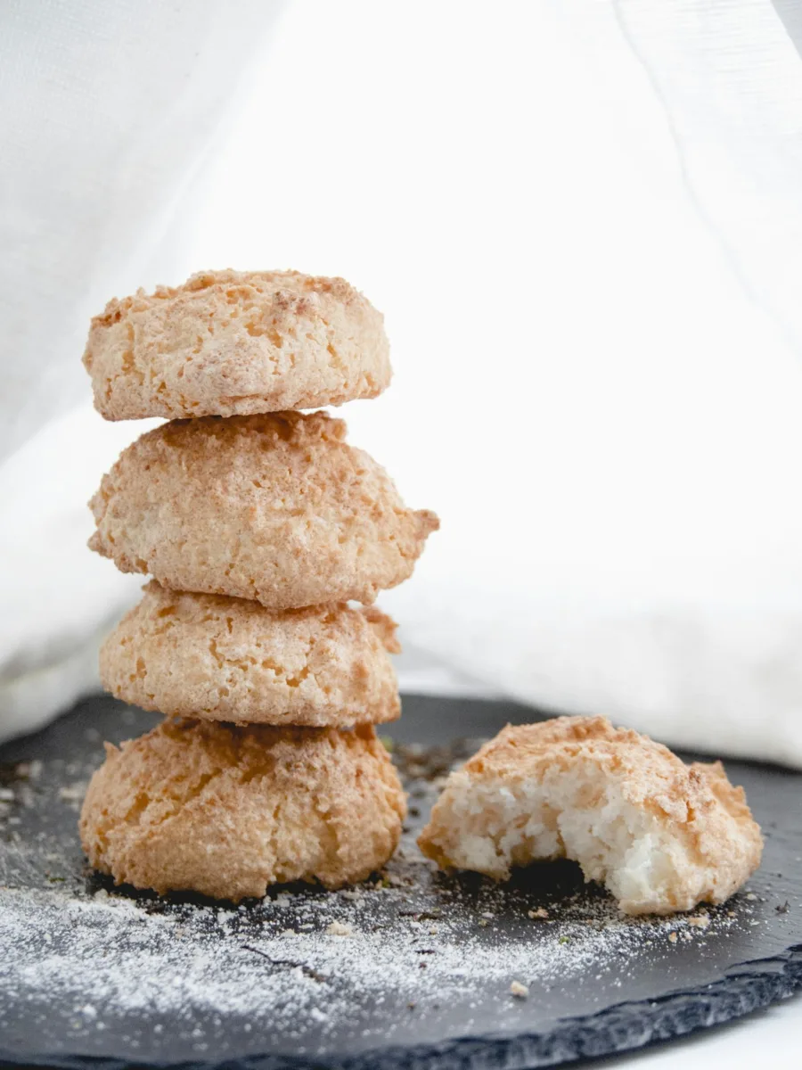 Stack of coconut macaroons