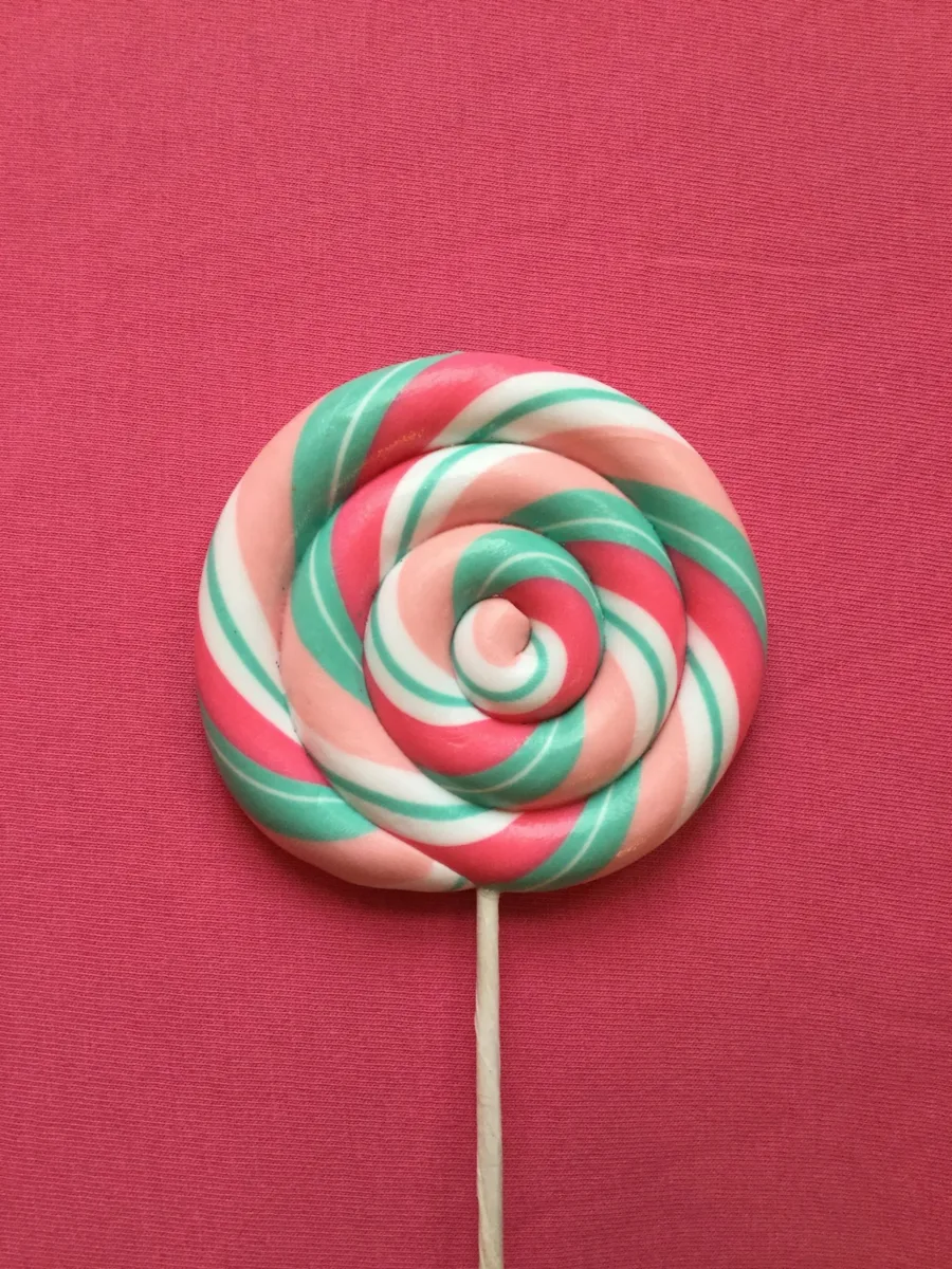 Swirl lollipop on a stick
