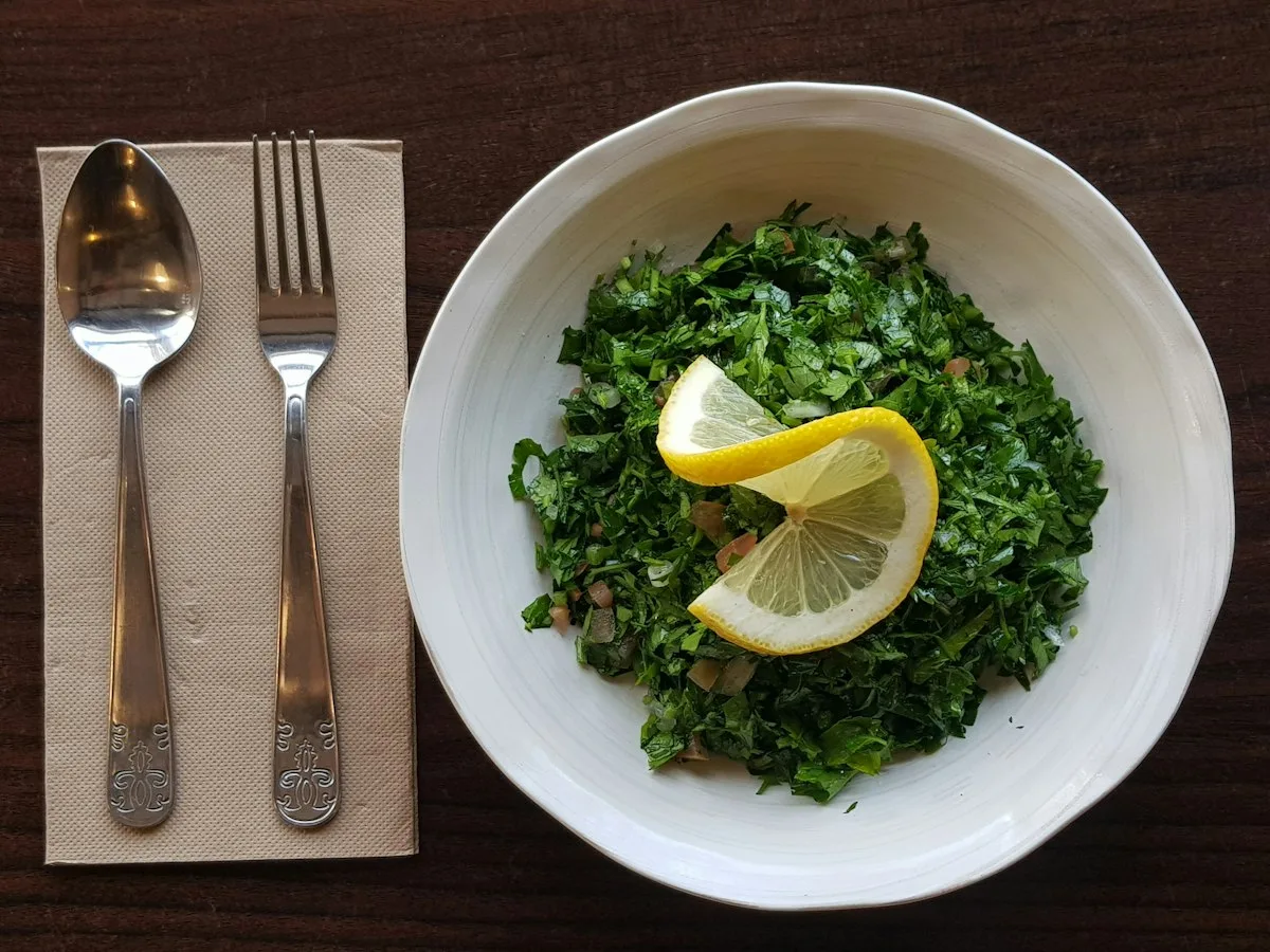 Tabbouleh parsley salad with lemon